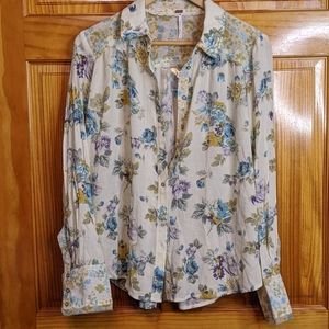 NWT Free People Button up Blouse Sz